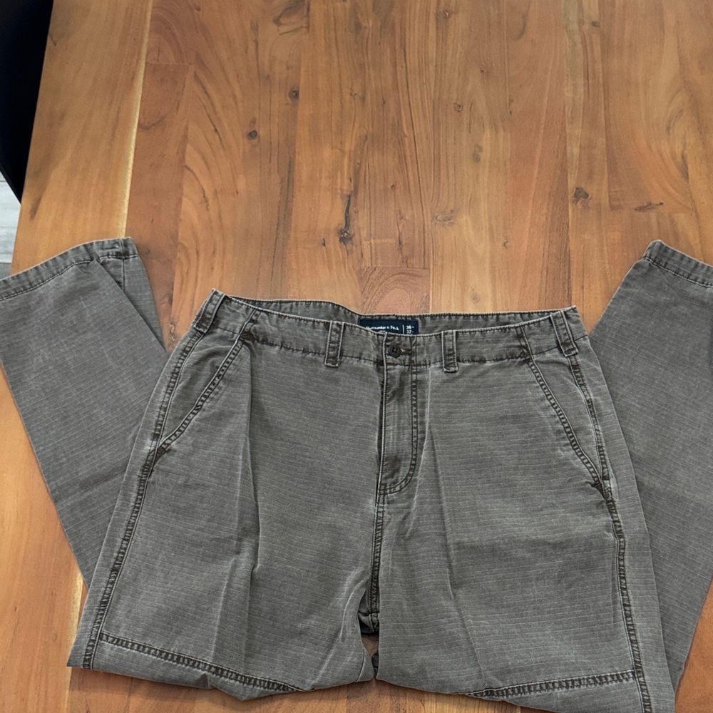 Abercrombie Mens Loose Workwear Pants Light Brown